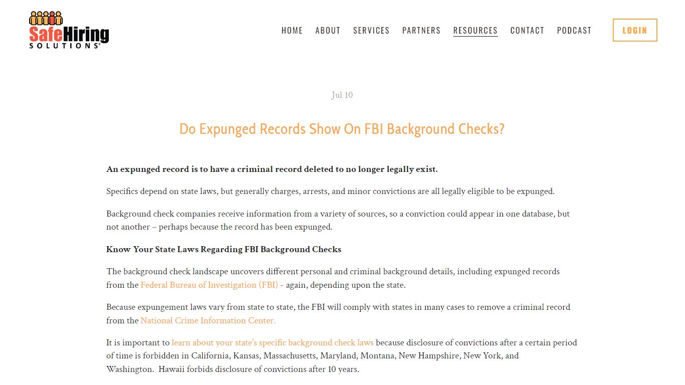 Do Expunged Records Show On FBI Background Checks?